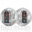 Cook Islands Chartres Notre Dame Cathedral $10 Windows of Heaven Silver Coin Colored Window Proof-like ~1.6 oz  2013